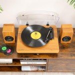 Roxel VRP-90 Vinyl Turntable with Bluetooth Speakers