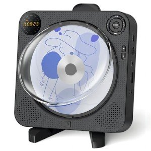 Portable Bluetooth CD Player with Speakers and Remote