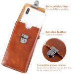 Leather Phone Belt Clip Holster Pouch for Smartphones