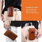 Leather Phone Belt Clip Holster Pouch for Smartphones