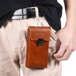 Leather Phone Belt Clip Holster Pouch for Smartphones