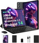 10" Android 14 Tablet with Keyboard and Mouse