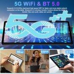 10" Android 14 Tablet with Keyboard and Mouse