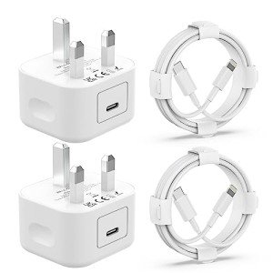 iPhone 20W PD Fast Charger with USB C Cables