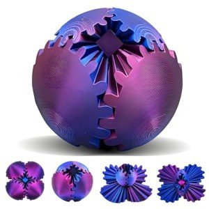 Steampunk 3D Printed Gear Sphere Fidget Toy