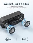 LENRUE Upgraded Waterproof Bluetooth Speaker with Rich Bass