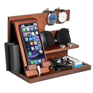 Wood Phone Docking Station for Men’s Gifts