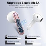 Bluetooth 5.4 Wireless Earbuds with Noise Cancelling