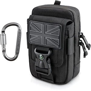 WYNEX Tactical Phone Pouch with Compass & Carabiner