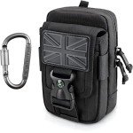 WYNEX Tactical Phone Pouch with Compass & Carabiner