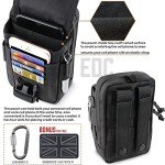 WYNEX Tactical Phone Pouch with Compass & Carabiner