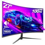 Gawfolk 27" Curved 100Hz Gaming Monitor with Speakers