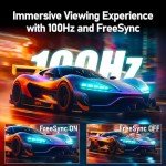 Gawfolk 27" Curved 100Hz Gaming Monitor with Speakers