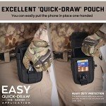 WYNEX Tactical Phone Pouch with Compass & Carabiner