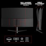 Gawfolk 27" Curved 100Hz Gaming Monitor with Speakers