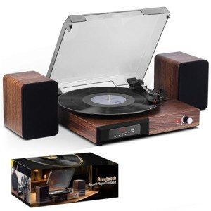 Scayans Bluetooth Turntable with 15W Speakers