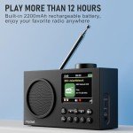 Portable DAB Plus Radio with Bluetooth & Alarm