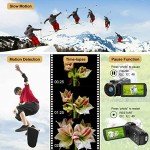 SIXTARY 1080P FHD Vlogging Camcorder with Remote
