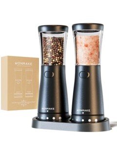 Rechargeable Stainless Steel Salt and Pepper Grinders