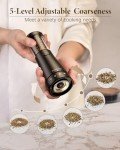 Rechargeable Stainless Steel Salt and Pepper Grinders