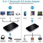 AREVERA Bluetooth 5.0 2-in-1 Audio Adapter
