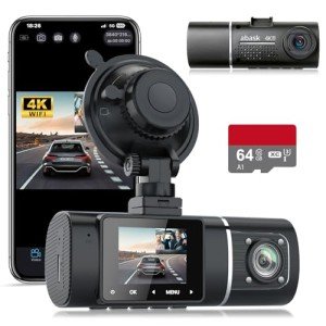 4K Dual Dash Cam with WiFi and Night Vision