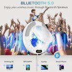 Bluetooth Circular CD Player with Stand and Remote