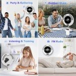 Bluetooth Circular CD Player with Stand and Remote