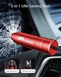 JUFO Emergency Car Escape Tool with Seat Belt Cutter