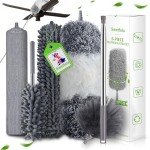 Extendable 6-Piece Feather Duster Set for Cleaning