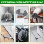 Extendable 6-Piece Feather Duster Set for Cleaning