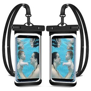 2-Pack Waterproof Phone Pouch for Swimming and Snorkeling