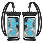 2-Pack Waterproof Phone Pouch for Swimming and Snorkeling