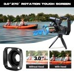 5K WiFi Vlogging Camera with Touchscreen & Accessories