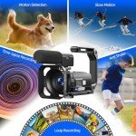 5K WiFi Vlogging Camera with Touchscreen & Accessories