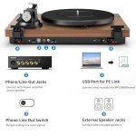 Wireless Bluetooth Record Player with Detachable Speakers