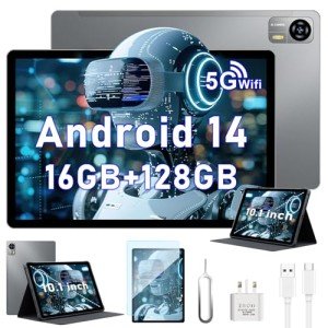Bvlary 10.1" Android 14 Tablet with 16GB RAM