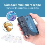 BEBANG Portable 60x-120x Pocket Microscope for Kids