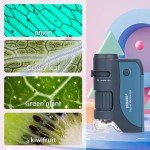 BEBANG Portable 60x-120x Pocket Microscope for Kids