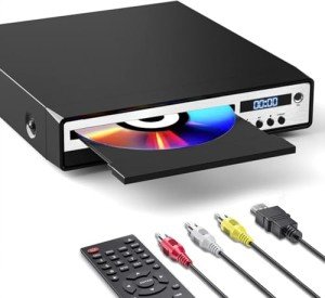 Compact HDMI DVD Player with USB and Mic Jack