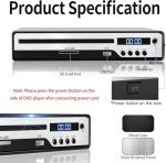 Compact HDMI DVD Player with USB and Mic Jack