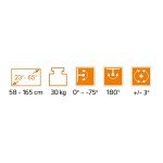 Motorized Foldable TV Ceiling Mount for 23-65