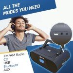 KLIM Boombox B4: Portable CD Player & Bluetooth Speaker