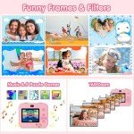 Kids Instant Print Selfie Camera - Pink 1080P HD