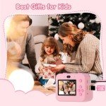 Kids Instant Print Selfie Camera - Pink 1080P HD