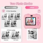Kids Instant Print Selfie Camera - Pink 1080P HD