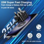 Samsung 25W Fast Charger with 6.6ft USB-C Cable