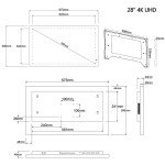Soulaca 28" 4K Smart Mirror TV for Bathroom