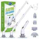 Cordless Electric Spin Scrubber with 4 Brush Heads