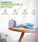 Cordless Electric Spin Scrubber with 4 Brush Heads